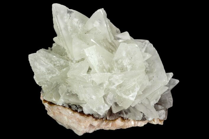 Fluorescent Calcite Crystal Cluster on Barite - Morocco #128000